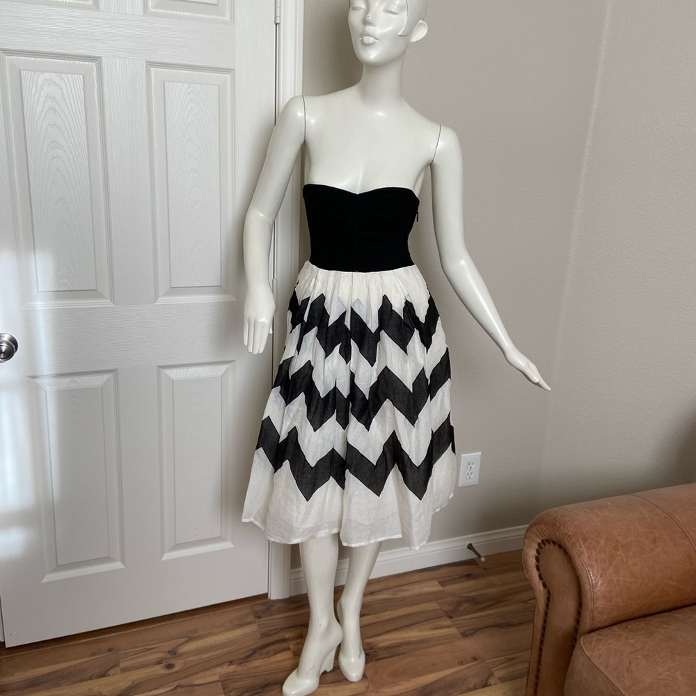 Anthropologie Leifnotes black and white dress XS - Picture 4 of 11